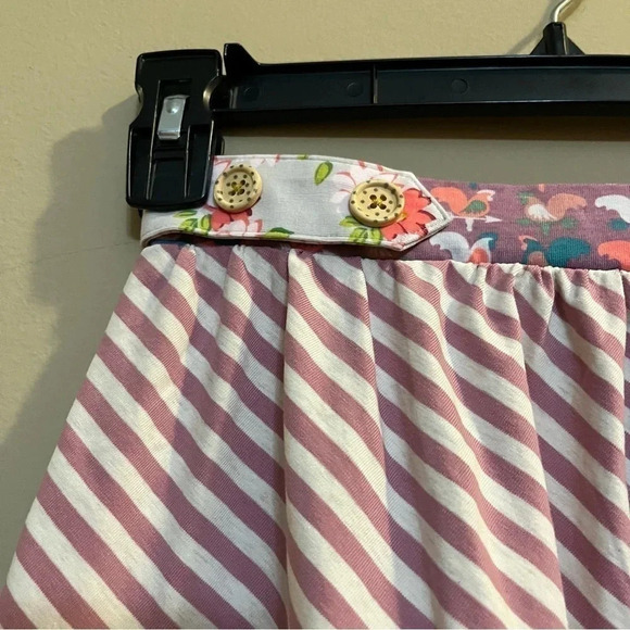 Matilda Jane Girls Ruffle Tulle Skirt NWT Size 14 Rooster Stripe Mauve 222088 - Picture 3 of 9